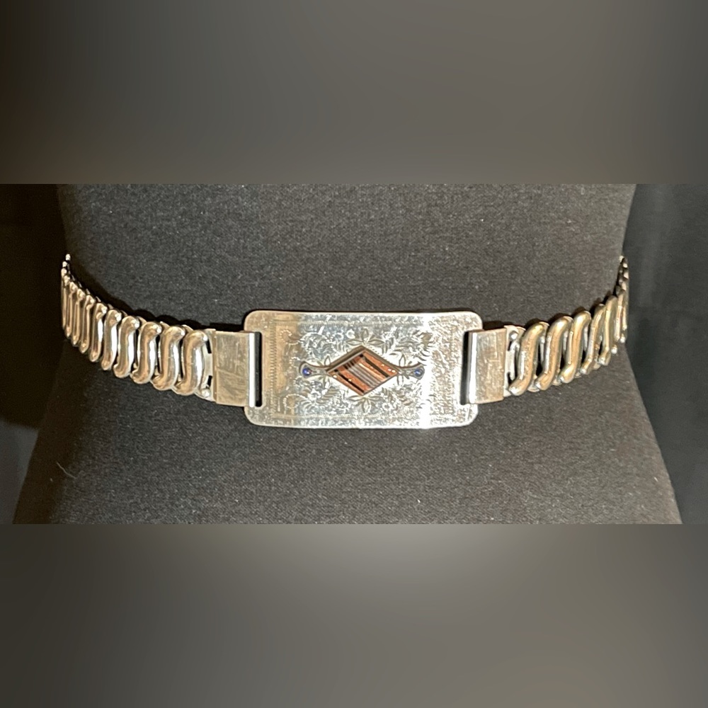 Unique Vintage Native American Buckle with Expansion Belt, Turquiose & Lapis
